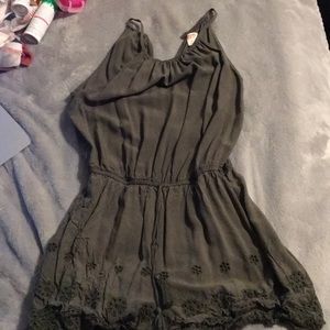Olive green romper